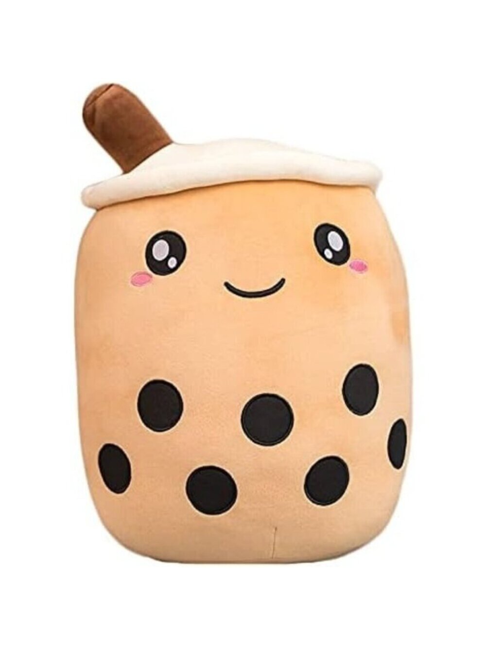 🆕 Kids Brown Plush Pillow Bubble Tea Cartoon Pet Animal Stuffy Cute Soft Baby